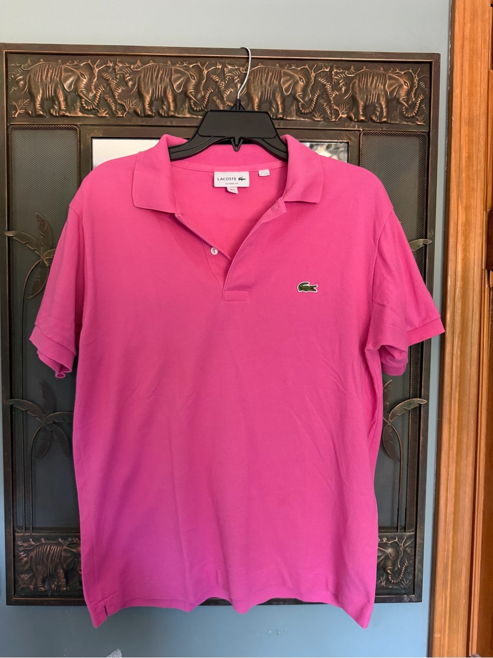Lacoste Women’s Bright Pink Classic Polo with Crocodile Logo